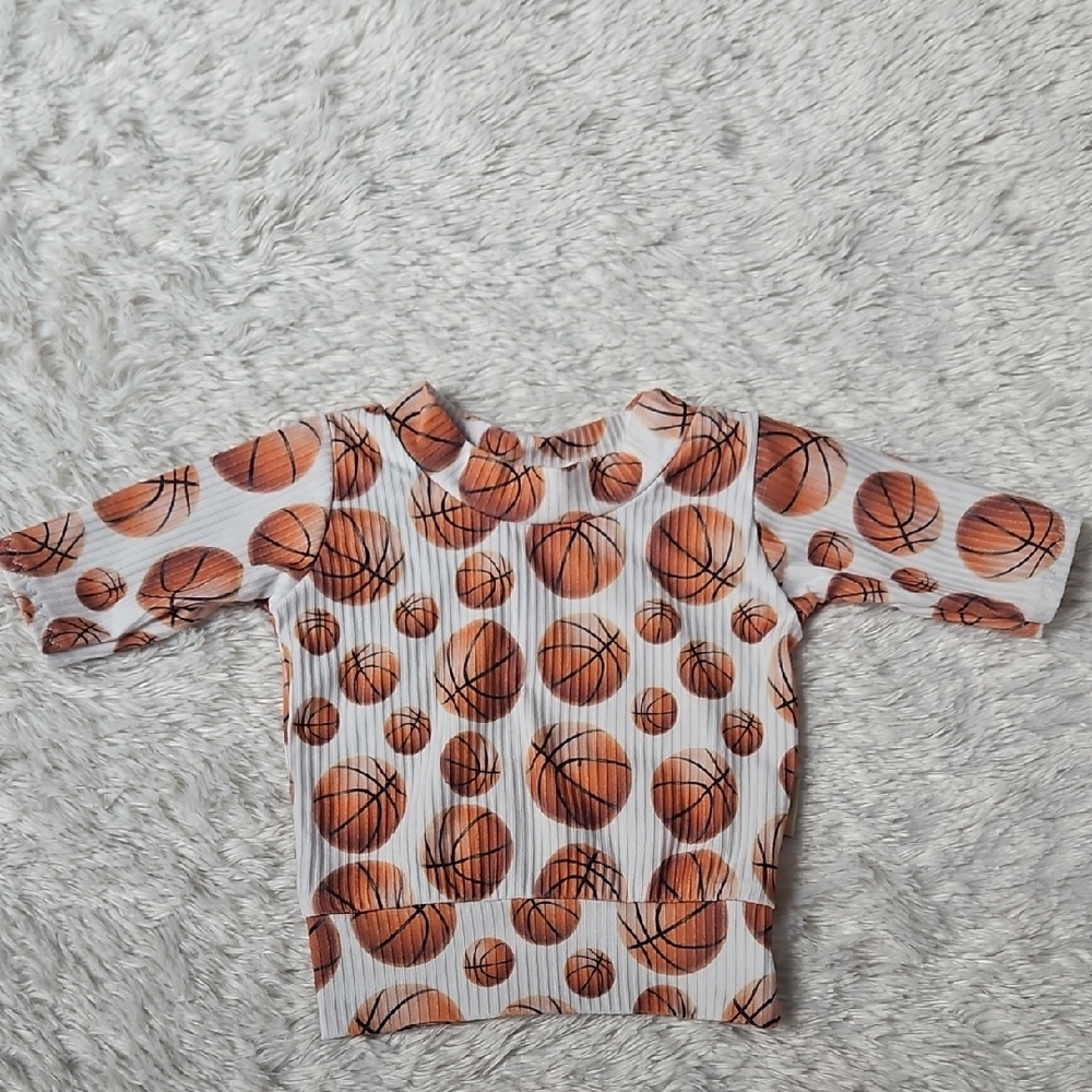 Basketball Print Baby Long Sleeve